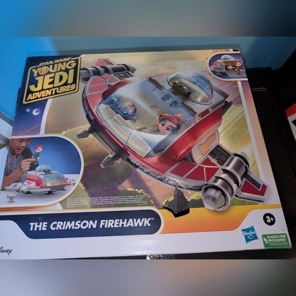 NWOT Hasbro Disney Star Wars Young Jedi Adventures The Crimson Firehawk - Picture 1 of 11
